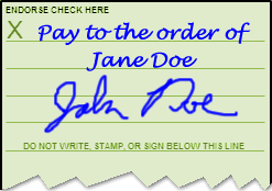 How to write over a check to someone else